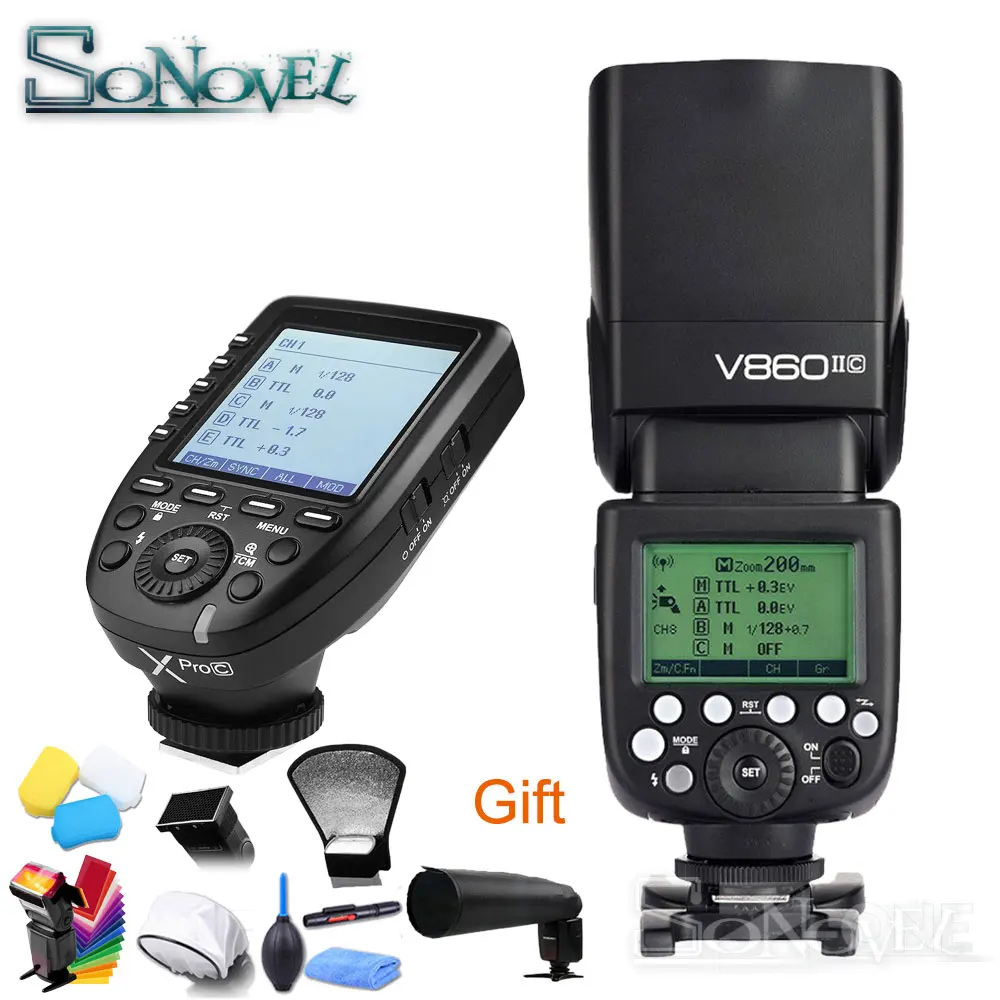 Godox Ving V860II C 2 4G HSS 1/8000 литий ионная батарея TTL вспышка для камеры + беспроводной