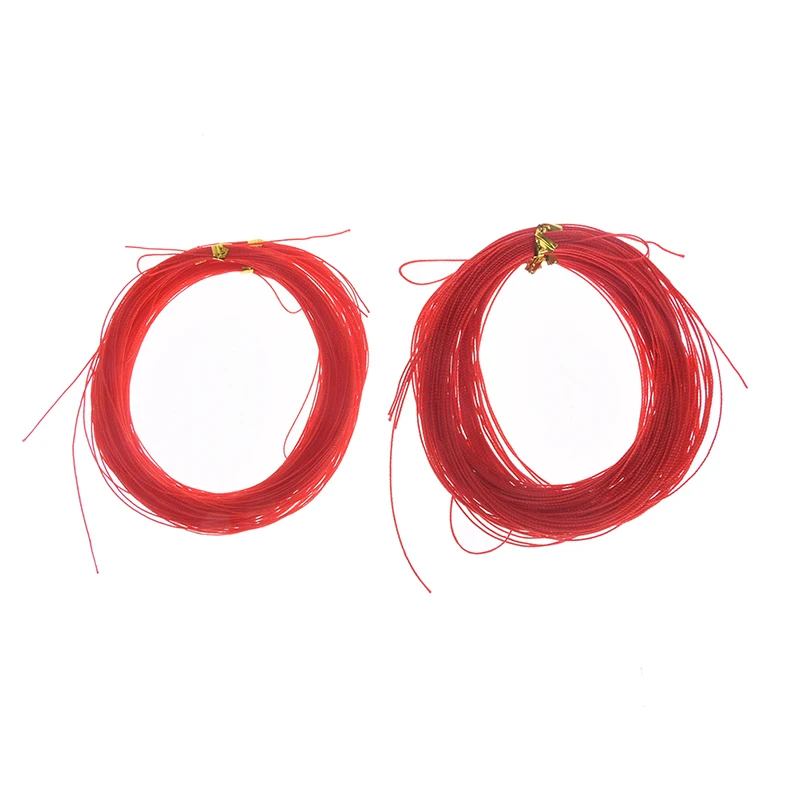 

7M Red diy 0.5mm 0.7mm hardness braided fishing line anti winding fishing line for explosion hook tied hook 5pcs