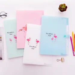 Корейский каваи Фламинго A4 документ сумка для девочки папки файла широкий кошелек папка для чеков милый творческий Канцелярские школа