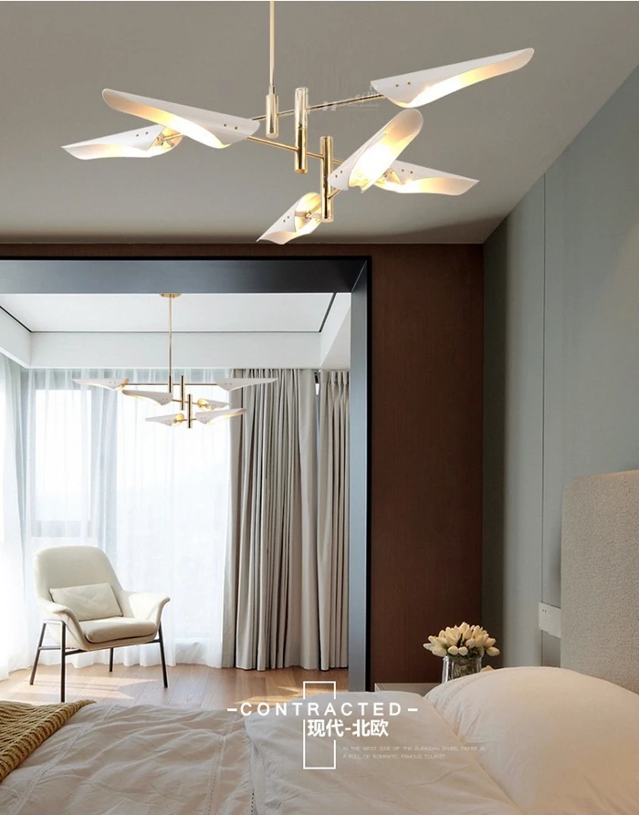 LukLoy Post Modern Metal Branch Chandelier Nordic Hanging Lamp Light Lighting Fixture Creative Personality LED Pendant Light (9)