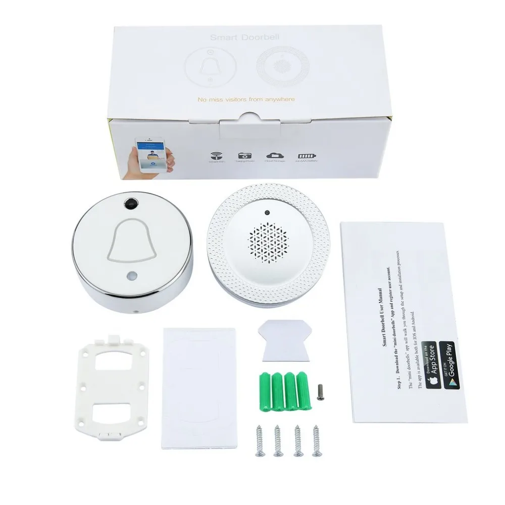 

Wi-Fi Wireless Visual Cloud Storage Smart Doorbell Mobile Phone APP Remote No Miss Visitors From Anywhere for iOS for Android
