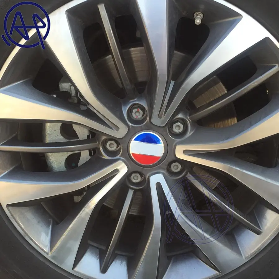 Универсальная для Peugeot 4 шт. Автомобильный руль с логотипом флага Франция ступица