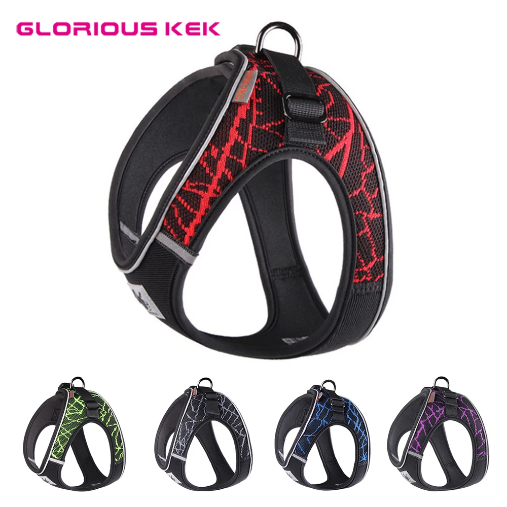 

Sport V8-2 Dog Harness Breathable Reflective Pet Harness for Small Medium Dogs Adjustable Nylon Soft Padded Harness Vest Bulldog