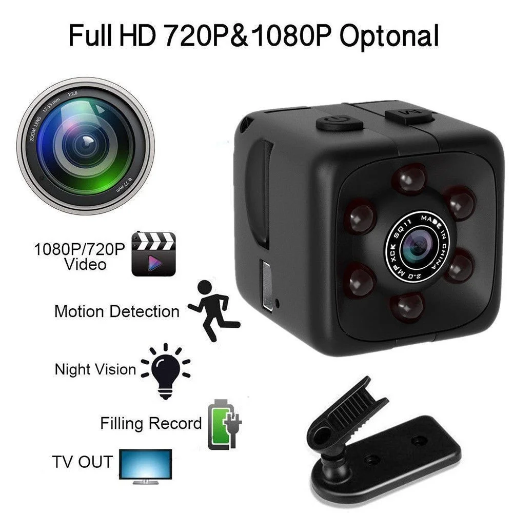

Mini Micro HD Camera Dice Video USB DVR Recording SQ11 Sports Cam LOT Black