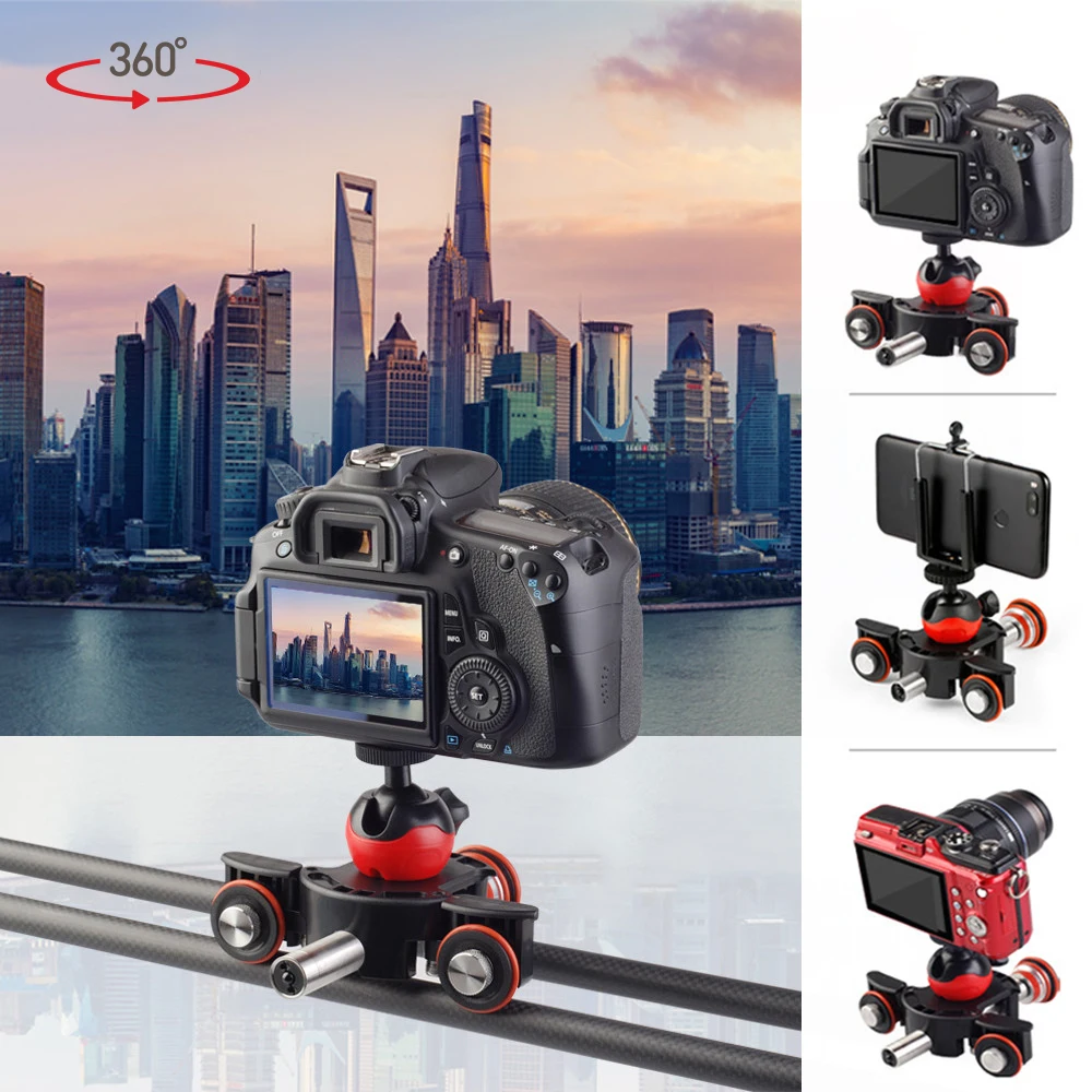 

Motorized Electric Slider Remote Control Camera Video Rail Track Slider Motor Dolly Truck For DSLR Camera Smartphone Vlog MV