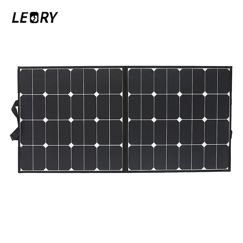 

LEORY 18V 100W Monocrystalline Folding Solar Panels Sunpower for Battery Charger Caravan Outdoor +Chip High quality