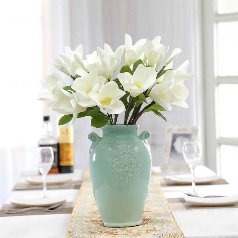 7pcs/lot silk mangnolia artificial flowers decorative flowers craft