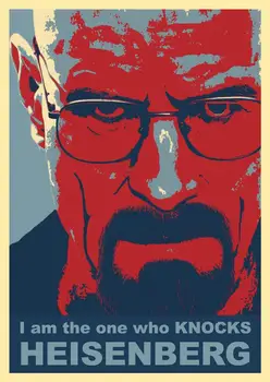 

Custom I Am the One Who Knocks Heisenberg 27X40cm Canvas Painting Wall Silk Poster cloth print DIY Fabric Poster