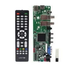 DVB-S2 DVB-T2 DVB-C цифровой сигнал ATV клен драйвер ЖК-дисплей дистанционного Управление доска пусковое устройство Универсальный двойной USB Медиа-QT526C V1.1 T. S5