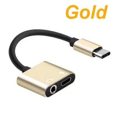 Usb type C до 3,5 мм разъем для наушников адаптер для xiaomi mi9 mi8 se mi6x Mi6 Mix 3 2 s Note 3 Aux аудио наушники зарядный конвертер - Цвет: Gold