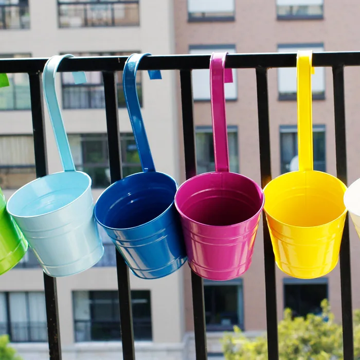 Multicolour Flower Pot Metal Hanging Pots Disemblability Balcony Multicolour Flower Pot Metal Hanging Pots Disemblability Balcony Bucket In Planters From Home Garden On Aliexpress Alibaba