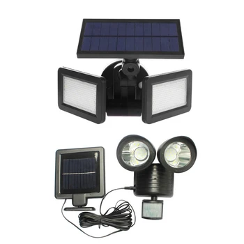

Dual Head 48LED Solar Light Radar Sensor Spotlight Waterproof Outdoor Solar Garden Lamp Light Super Bright Flood LED Lights