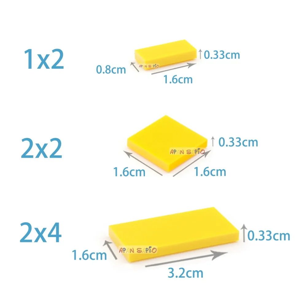 200pcs blocchi di costruzione fai da te figura mattoni piastrelle di ceramica 2x2 dimensioni Creative educative compatibili con 3068 giocattoli per bambini