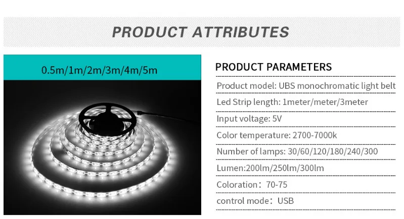 5 В в 50 см 1 м 2 м 3 м 4 м кабель USB мощность светодио дный светодиодные ленты свет лампы SMD5730 Рождество стол Декор лампы клейкие ленты для ТВ