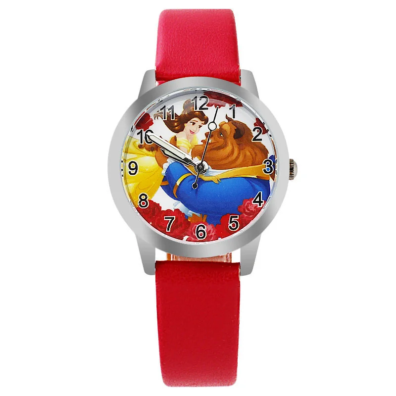 Мультфильм Принцесса детские часы кварцевые часы Дети Девочки Мальчики Повседневная мода браслет наручные часы Relogio Feminino