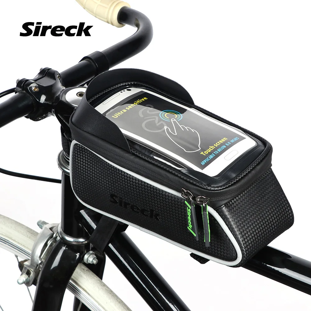Sireck Waterproof Bike Bag 6.0 Inch Touchscreen Bicycle Phone Pouch Top