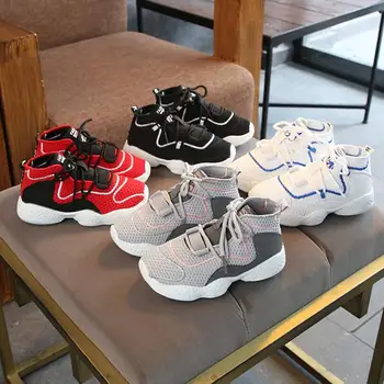 

Brand Sneakers Breathable Children's Running Shoes Mesh Kids Flat With Girls Boys Fashion Sports Shoes For Baby