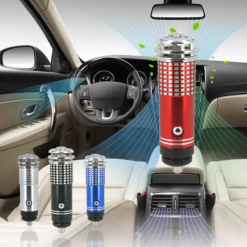 

12V Mini Car Air Purifier Auto Car Fresh Air anion Ionic Purifier Oxygen Bar Ozone Ionizer cleaner Air Freshener NJ88