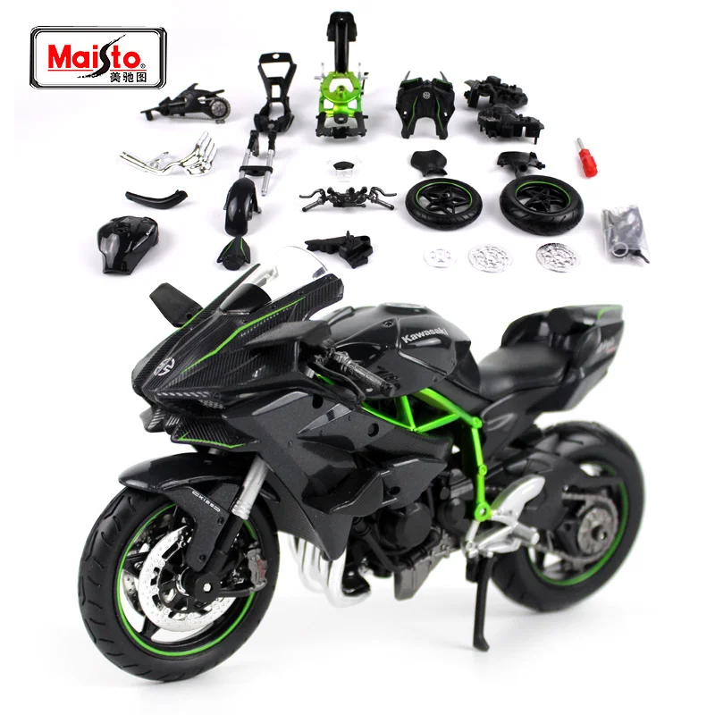Сборная модель мотоцикла и велосипеда Maisto 1:12 Kawasaki Ninja H2R бесплатная доставка