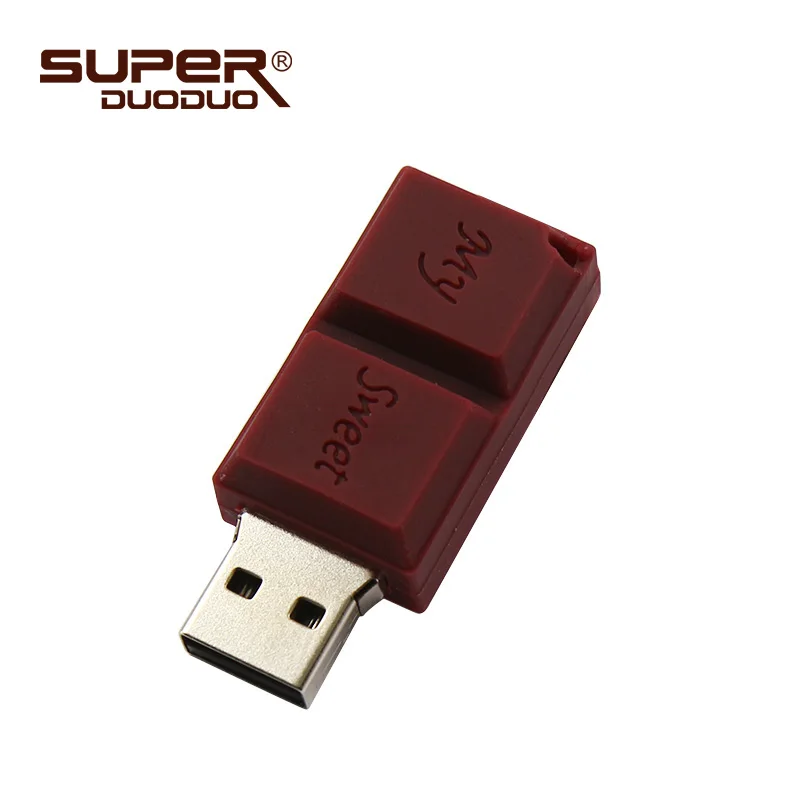 Силиконовый шоколадный usb флэш накопитель диск на ключе 4 ГБ 8 16 флеш 32 Гб 64 128 memoria 2