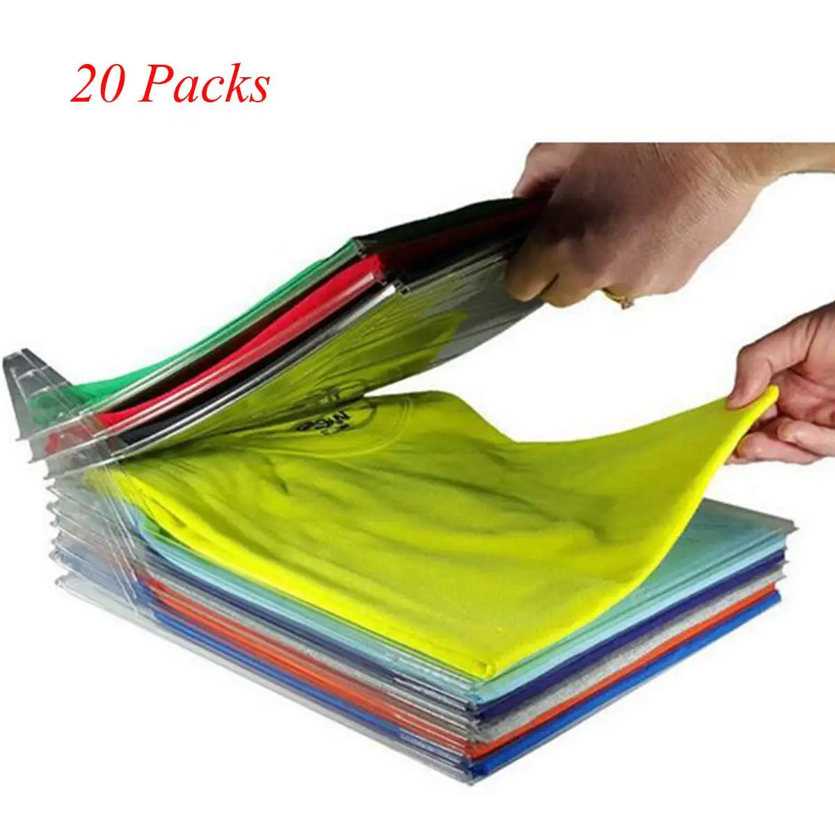 

20Pcs Clothes Organizer T-shirt System Fold Board File Cabinet Organization Cloth Hanger Desktop File Storage Rack Bedroom