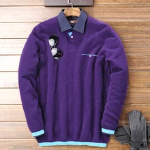 Высокое качество кашемир свитеры для женщин реального для мужчин осень зима сшито из шерсти мериноса свитер Мода Полосатый пуловер с круглым вырезо