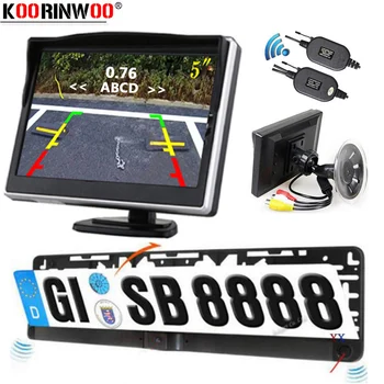 

Koorinwoo Electromagnetic Parking sensor blind Radar HD Car Monitor 800*480 Video Rear view camera Parking Accessories Backlight