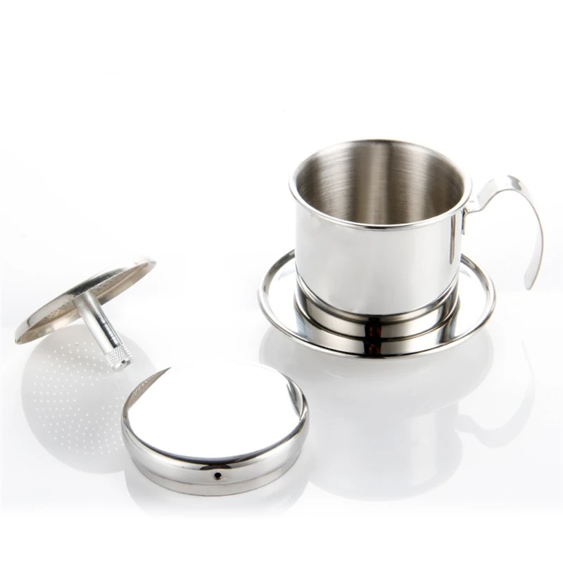 Stainless Steel Vietnamese Coffee Filter Set Best Coffee Dripper for Home/Kitchen/Office/Outdoor Vietnamese Coffee Filter Press Stainless Steel Vietnamese Coffee Filter Set Best Coffee Dripper for Home/Kitchen/Office/Outdoor Vietnamese Coffee Filter Press