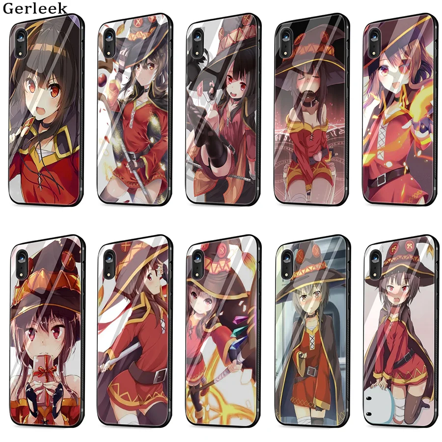 Чехол из закаленного стекла в японском стиле аниме Konosuba Megumin роскошный модный