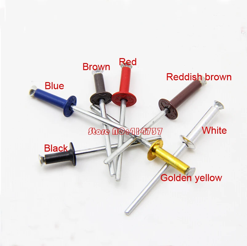 

1000 pcs 4*13mm Aluminum POP Rivets Colourful 4*13mm