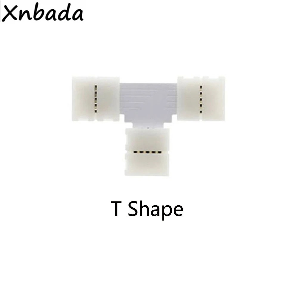 5 шт. светодиодный разъем для пайки 2 контактный 3PIN 4PIN 5PIN L / T/X угловой 10 мм RGB RGBW RGBWW