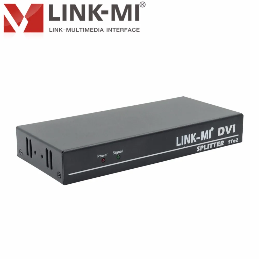 LINK-MI DVI-102B DVI сплиттер 1x2 DVI-D 29-контактный разъем 4K2K разделитель видео высокой четкости с разрешением до 4096x2160@ 30 Гц 340 МГц