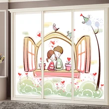 Пользовательская пленка «замороженное стекло» стеклянные наклейки раздвижная дверь Туалет наклейки статичный оконный фильм мультфильм наклейки на стену