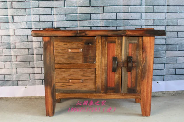 Qinyuanchun Old Ship Solid Wood Furniture Pantry Cabinets Bedside Qinyuanchun Old Ship Solid Wood Furniture Pantry Cabinets Bedside Cabinet Corner Washing Sideboard