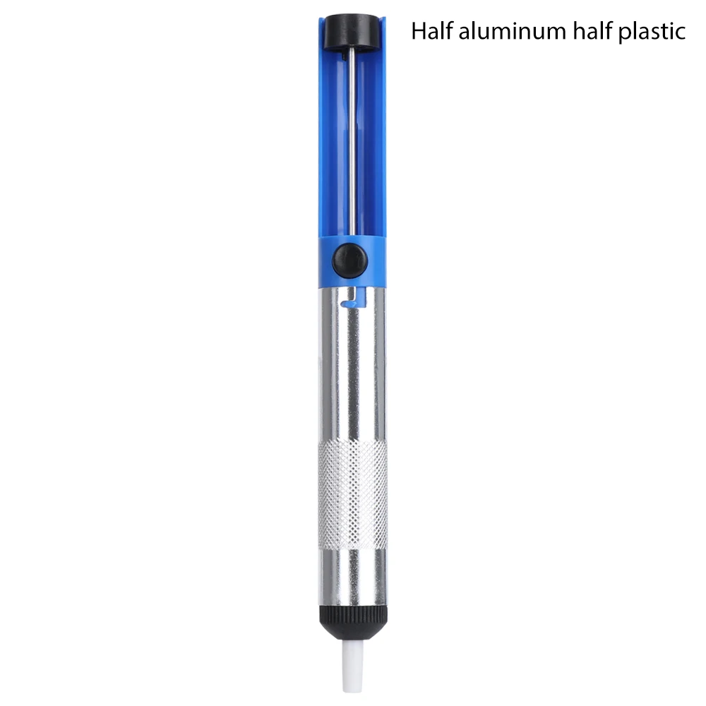 Aluminum and plastic 1 шт. Fuction Алюминиевый металлический устройство для отсасывания припоя ручка вакуумное удаление ручная сварка демонтажный насос всасывающий оловянный пистолет демонтажный насос - Цвет: Aluminum and plastic