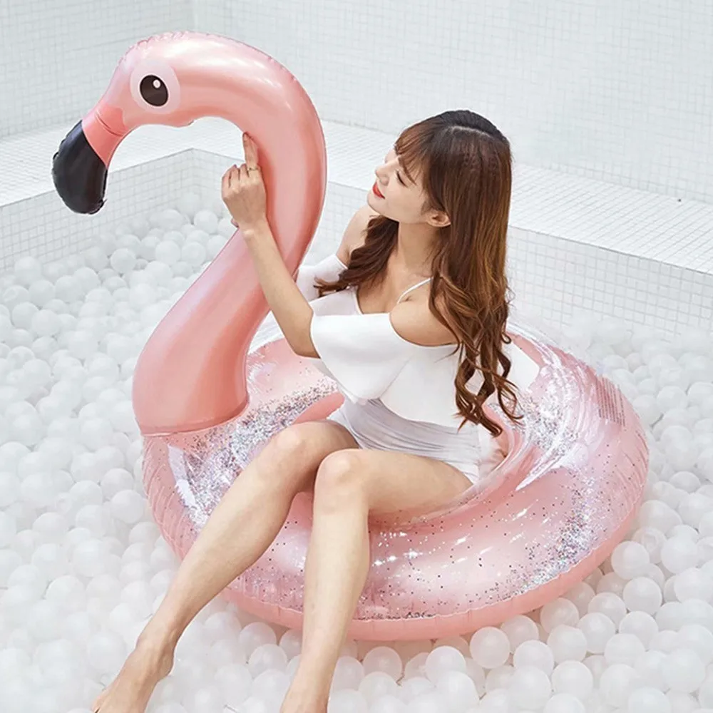 

Large Inflatable Swimming Ring Circle Flamingo Swimming Pool Floating Row Tube Raft Adult Water Bed Lifebuoy Safe Water Toys