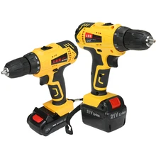 12V 21V Cordless Drill 1 Rechargeable Li Battery Electric Screwdriver Woodworking Mini Drill Herramientas Power Tools