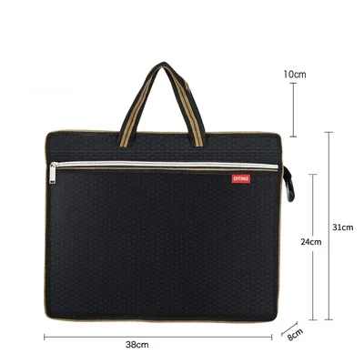 Портативная сумка для файлов формата А4 на молнии, многослойная деловая сумка для мужчин и женщин, портфель, холщовая офисная сумка для конференций, увеличивающая Размер
