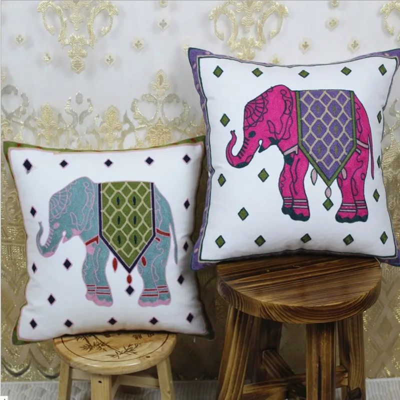 

Elephant Pillow case cover 45*45 Short plush Pillow case Plant sofa Car Geometry Baby Sofa home Decoration Gift