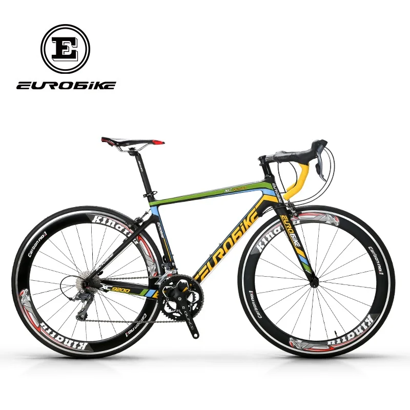 Excellent EUROBIKE 700C Full Carbon Fiber 47cm Frame Complete Racing  Bicycle 16 Speed  Claris 2400 Gears  Road Bike 2