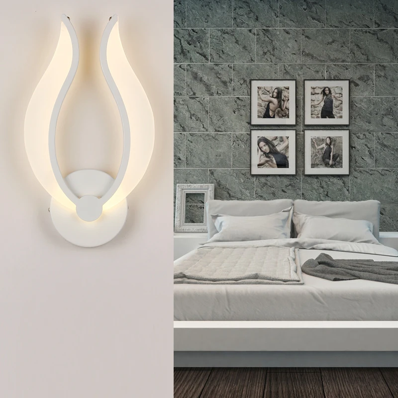 

modern led wall lamps AC85-265V 9W LED Waterproof bedside lamps for home high Power led wall lamp for bedroom Lighting/lights