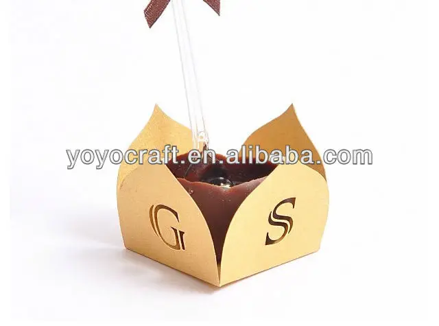 Luxurious Four Flaps Decorative Gold Small Candy Bag With