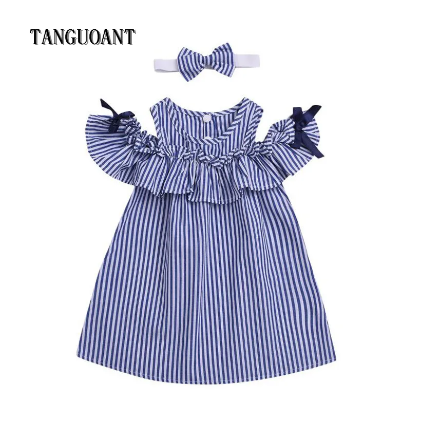 Girls Bow Belt Sleeveless Bubble Peacock Dress Kids Baby Party Sundress Dresses