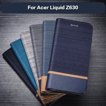 Деловой чехол из искусственной кожи для acer Liquid Z630, флип-чехол, Мягкая силиконовая задняя крышка из ТПУ для acer Liquid Z630, слот для карт, чехол-книжка