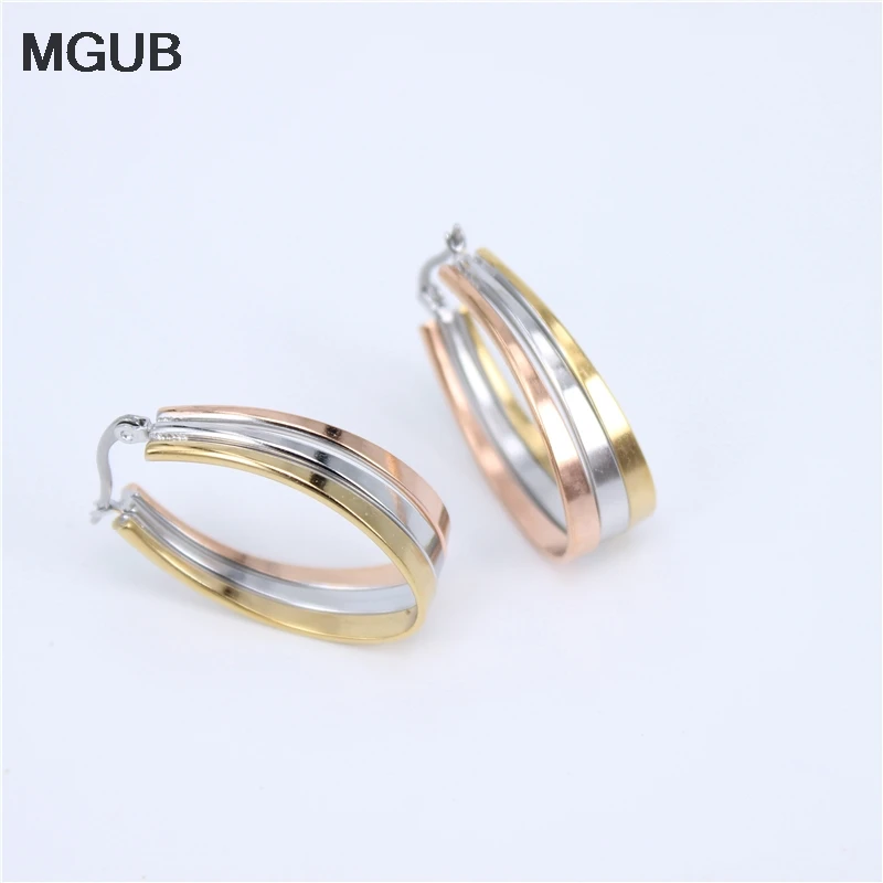 Серьги MGUB из нержавеющей стали 316L для регби 3 цвета Классические Красивые женские