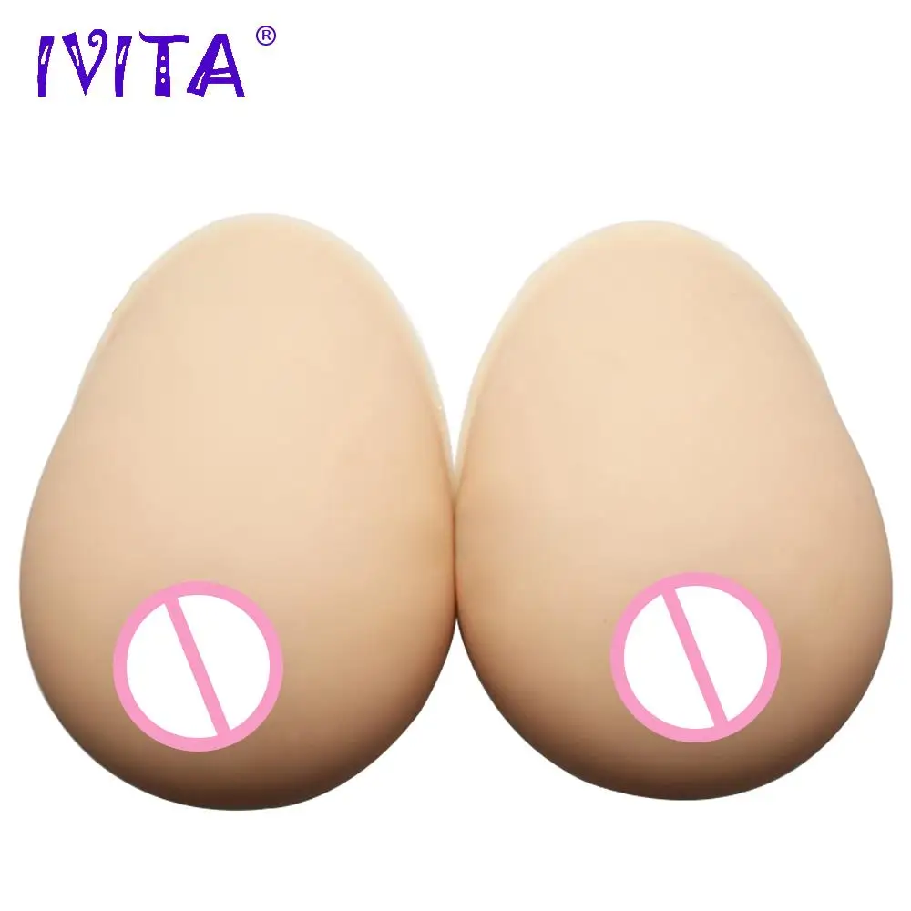 

IVITA 4100g Beige Realistic Silicone Breast Forms False Breast For Enhancer Mastectomy Drag Queen Transgender Enhancer Gift