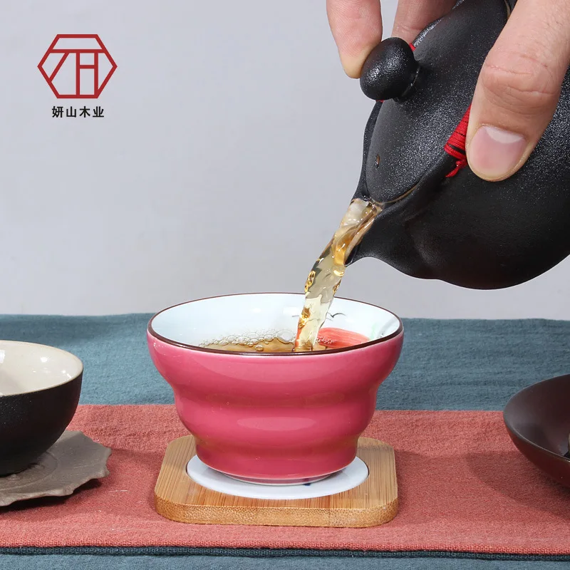 US $108.00  Taiwan Hongyun Yan Mountain Lu Bao black tea 11 sets wholesale new creative Chinese Kung Fu Tea