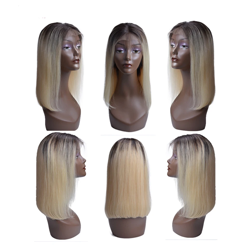1B-613-Ombre-Blonde-Lace-Front-Human-Hair-Wigs-For-Black-Women-Brazilian-Short-Bob-Straight (2)
