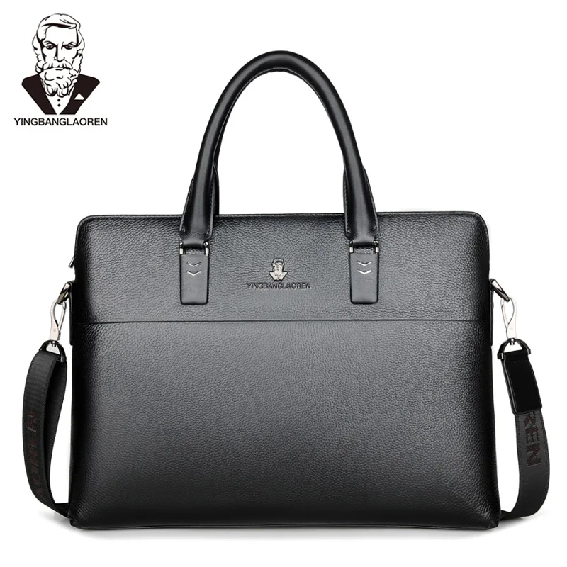

Men Briefcase Genuine Leather Handbag Casual Shoulder Crossbody Bag Male Laptop Bag iPad Messenger Bag Man Business Travel Bag