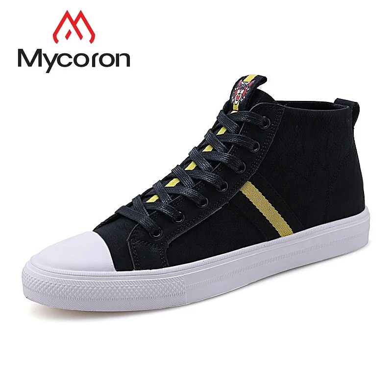 

MYCORON High Quality Men Shoes 2018 Luxury Fashion Fashion High Top Men'S Casual Shoes Breathable Man Lace Up Brand Shoes